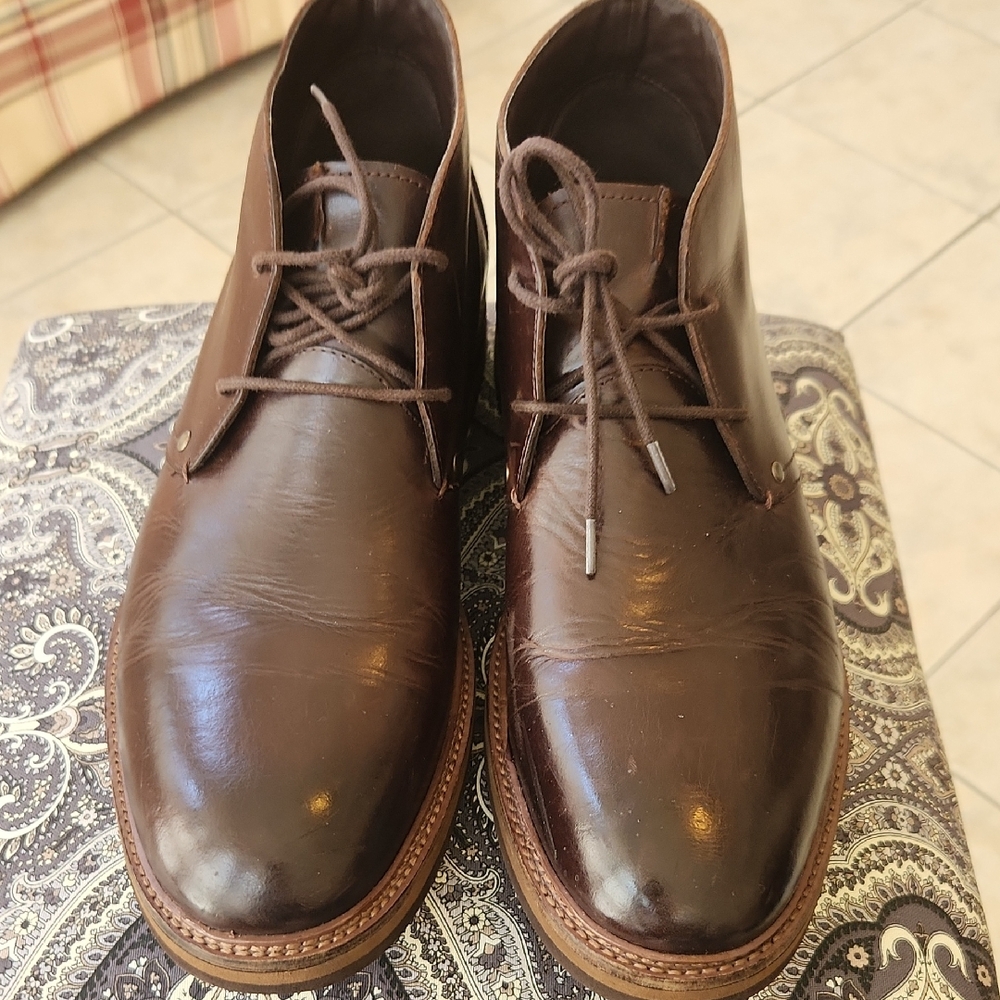 Joseph Abboud Brown Chukka Boots Classic Leather Design
